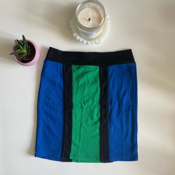 BNWT Colour Block Body Con Mini Skirt - Picture 3 of 4
